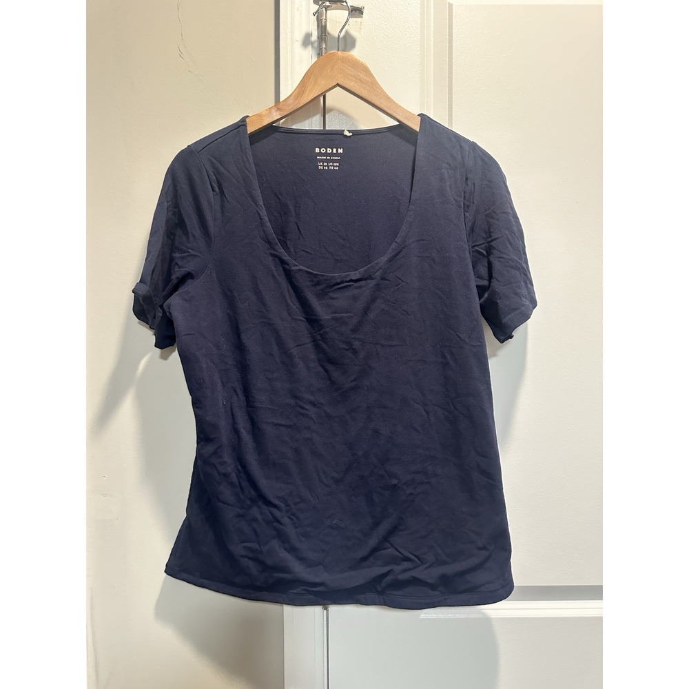 Boden‎ Double Layer Scoop T-shirt Navy 16/18